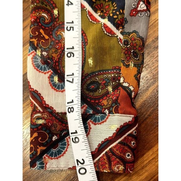 Anthropologie Fig and Flower Long Sleeve Dressy Boho Blouse Sz Small Petite EUC - Picture 7 of 9